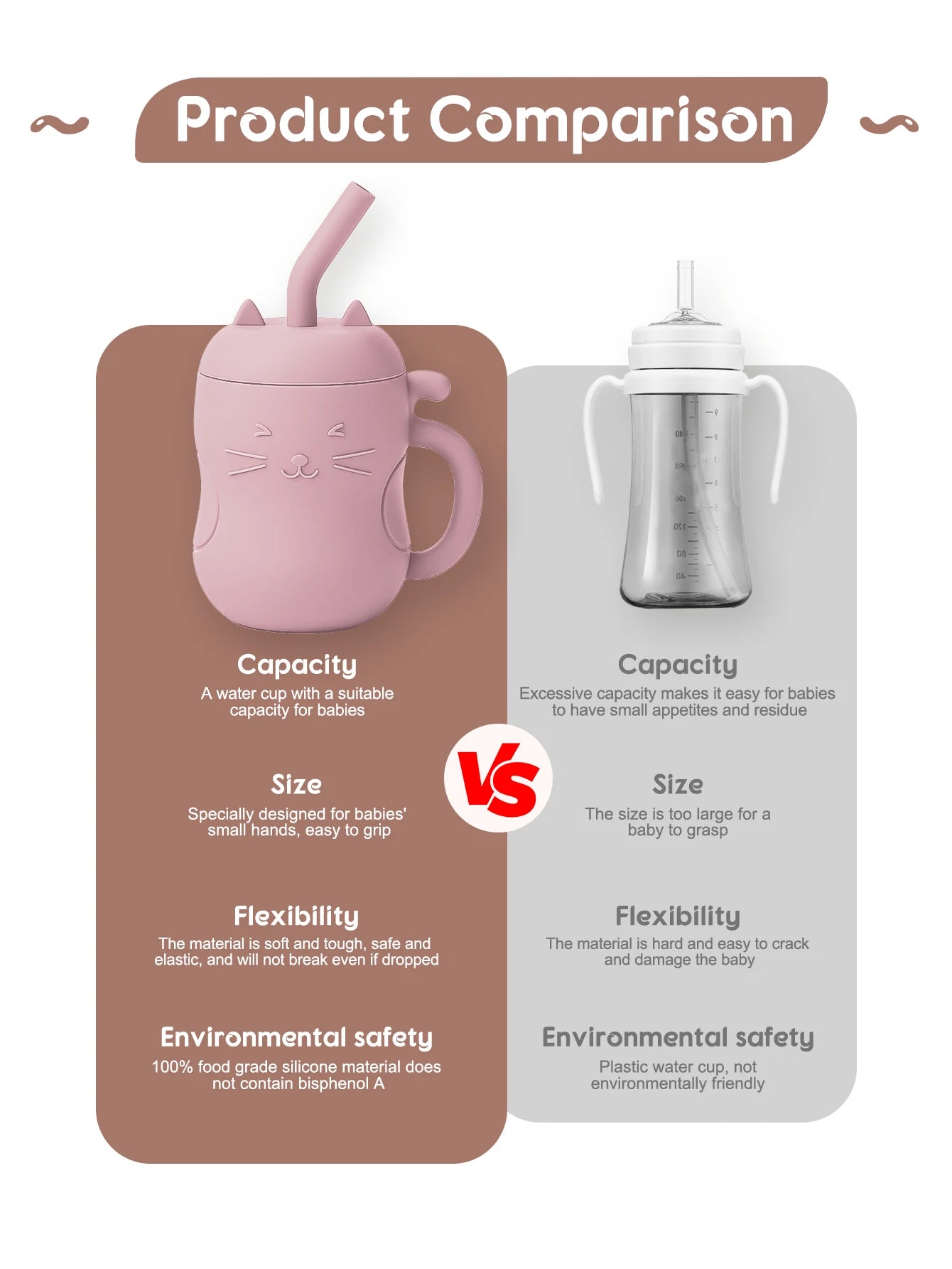 Marvel*j SnackSafe Kitty Learning Cup Pastel Pink