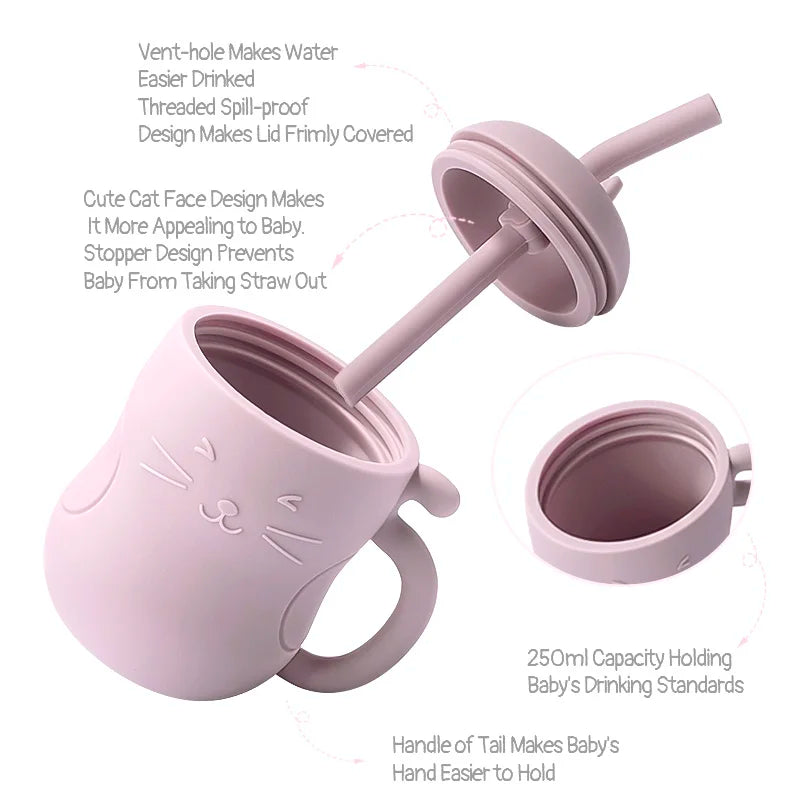 Marvel*j SnackSafe Kitty Learning Cup Pastel Pink